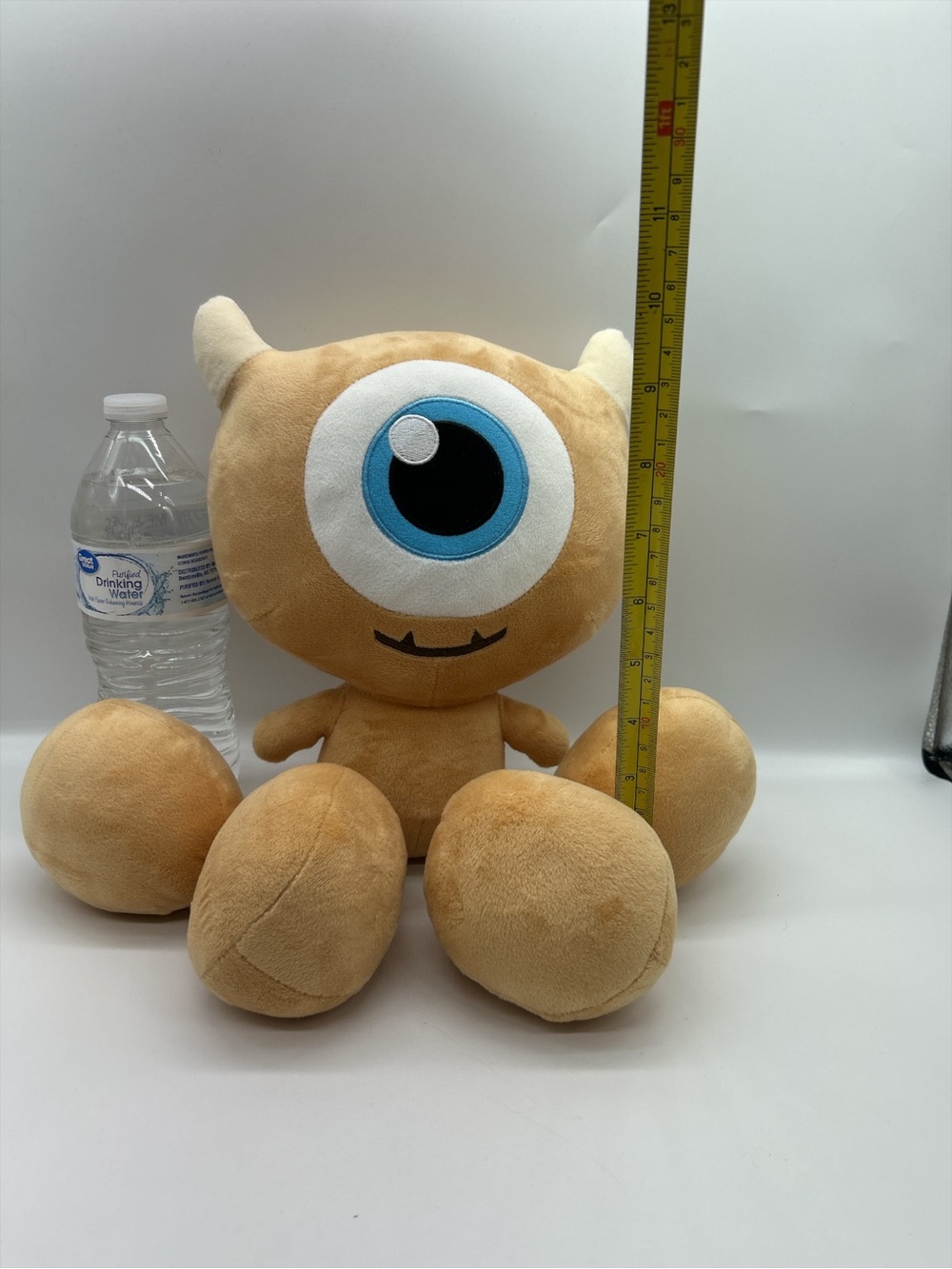 Disney Parks Monsters Inc Little Mikey Big Feet Plush 15” Boo Cyclops Toy Tan - Picture 4 of 10